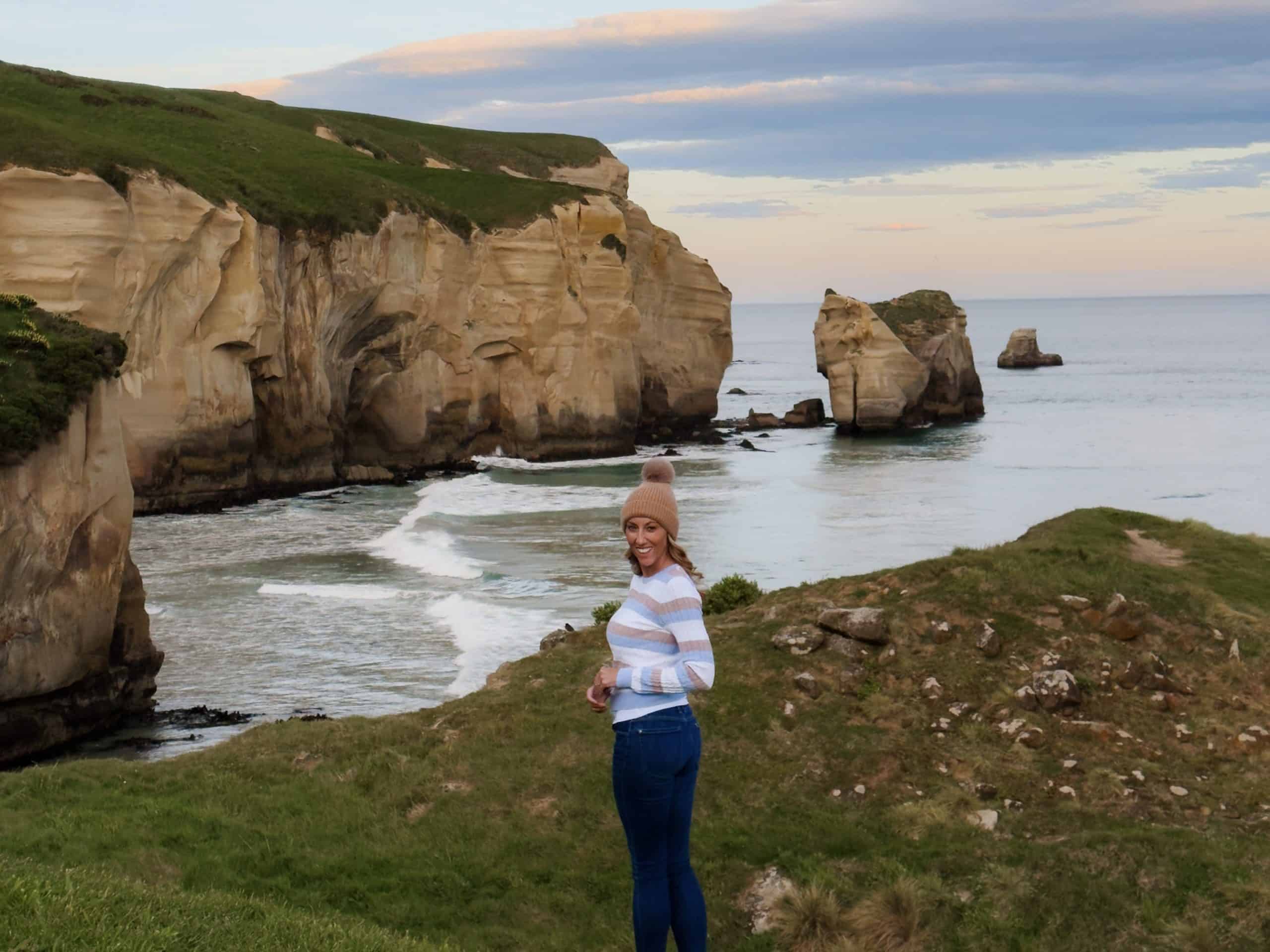 The view point from above Tunnel Beach, Dunedin
